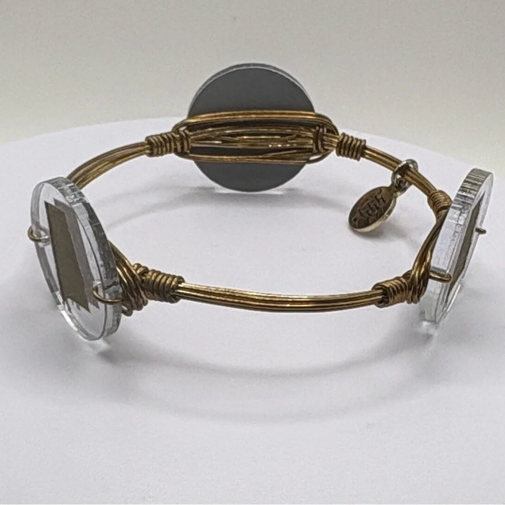 Bourbon and Boweties Alabama State Wire Wrapped Bangle Bracelet Handmade